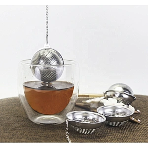 High quality stainless steel ball shape tea infuser tea strainer with chain