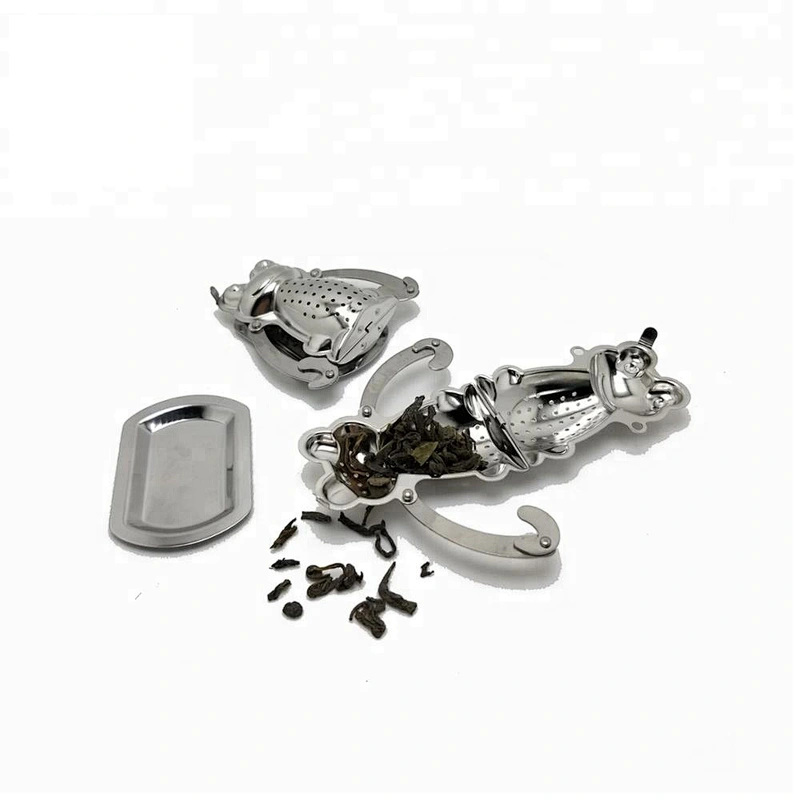 Hot selling stainless steel cute frog shape tea infuser