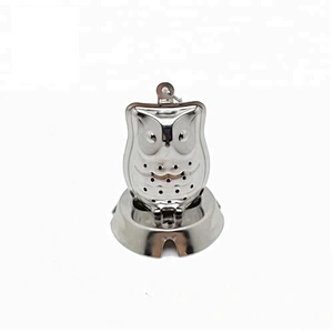 High quality stainless steel owl shape tea infuser with chain