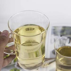 300ML high borosilicate heat resistant glass tea cup mug with handle