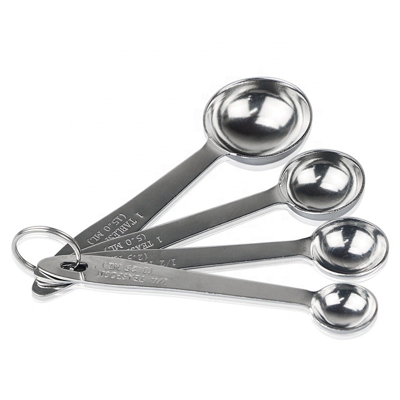 Stainless steel 4 pcss tea measuring spoon set