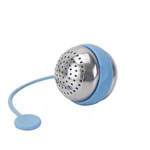 Food grade loose leaf tea ball stainless steel silicone filter tea infuser