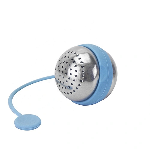 Food grade loose leaf tea ball stainless steel silicone filter tea infuser