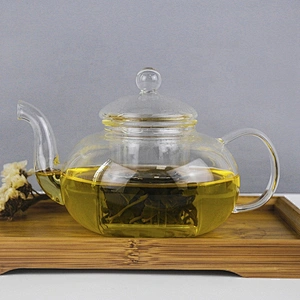 Factory price high borosilicate heat resistant glass teapot tea maker with glass infuser