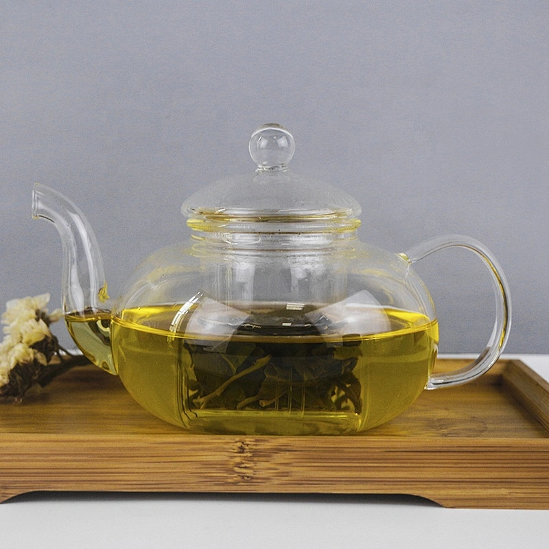 Factory price high borosilicate heat resistant glass teapot tea maker with glass infuser