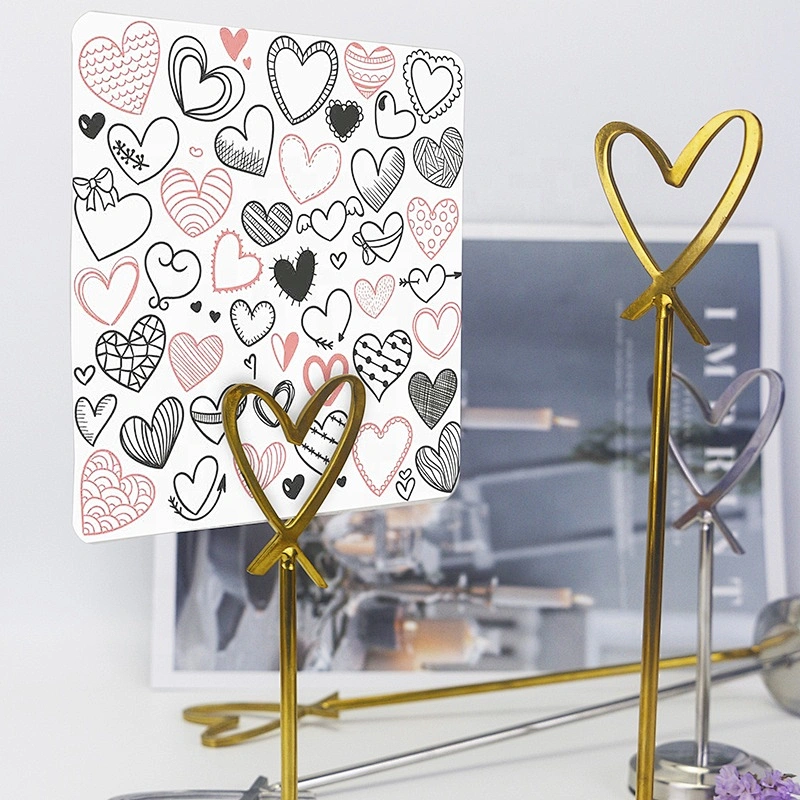 Heart shape menu card holder stand outdoor menu holder China manufacturer
