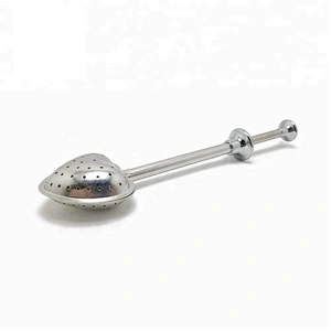 Hot selling stainless steel heart shape tea infuser with pushing handle