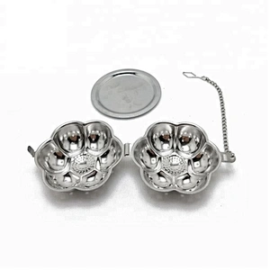 Novelty stainless steel flower shape tea infuser with chain