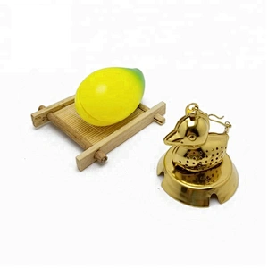 Hot selling stainless steel titanium gold plating duck shape tea infuser tea strainer tea ball with chain
