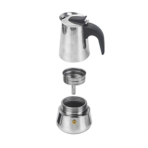 Stainless steel espresso coffee maker moka coffee pot with anti hot plastic handle