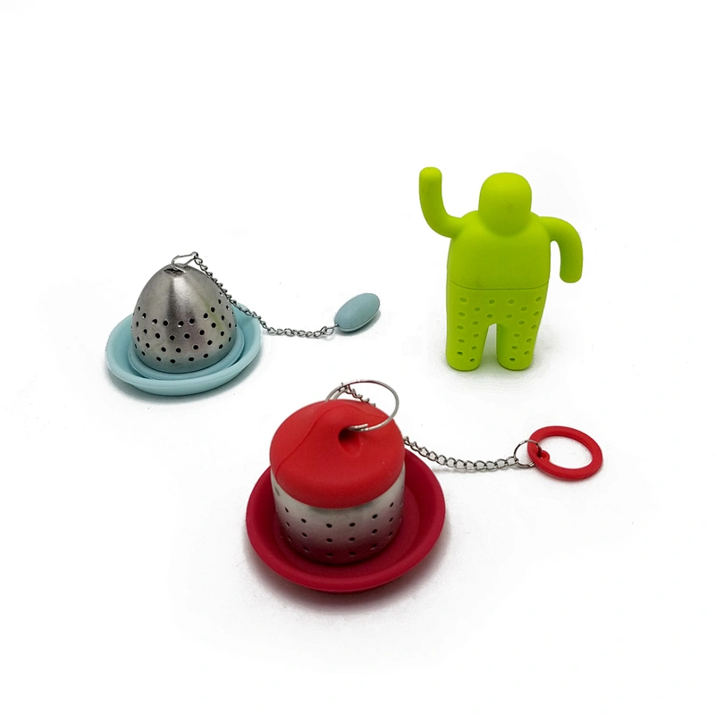 Small gift silicone and stainless steel tea infuser