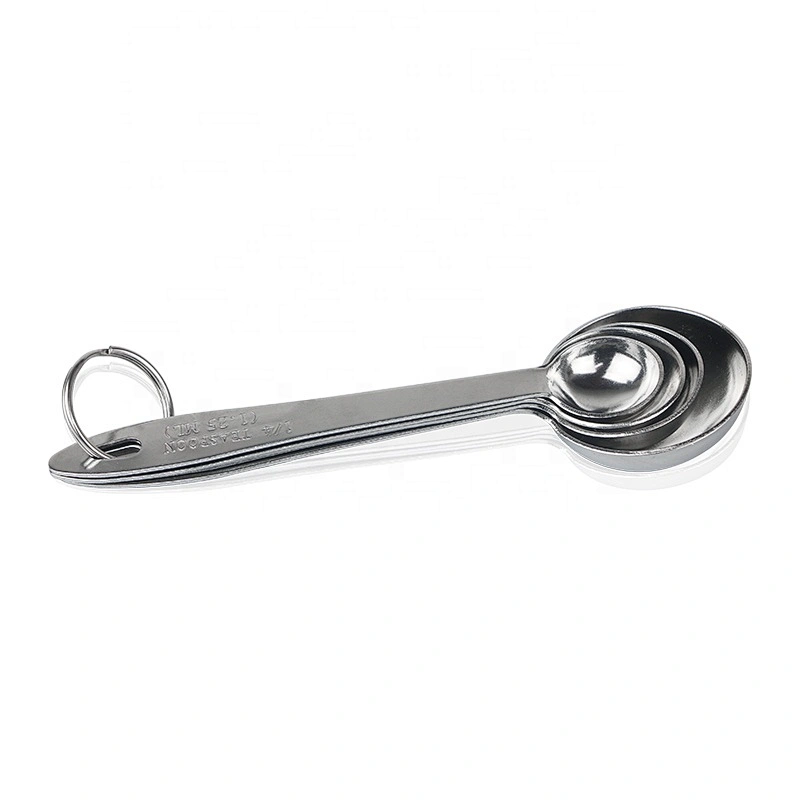 Stainless steel 4 pcss tea measuring spoon set