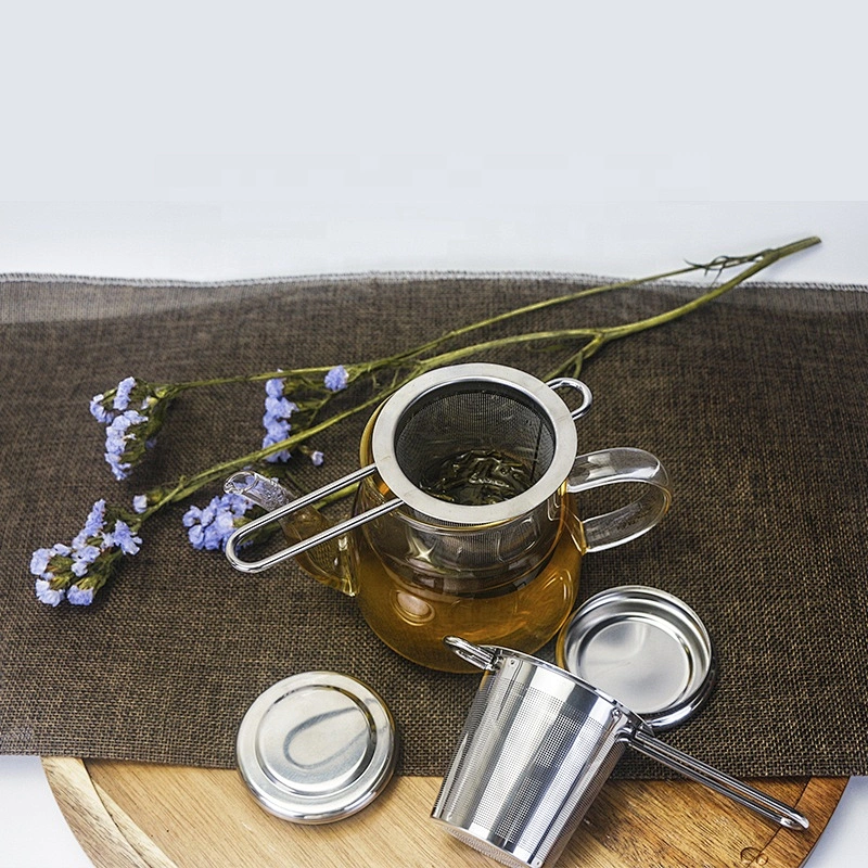 2 pcs Tea Infuser set 304 Stainless Steel with two Handles for Hanging on Teapots, Mugs
