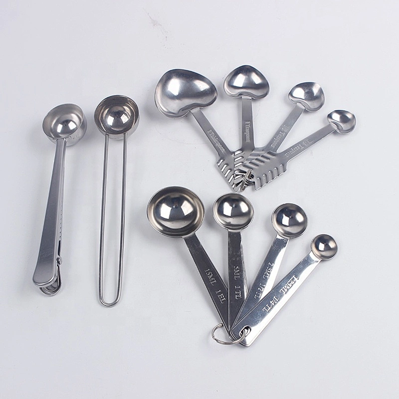 Hot selling stainless steel 4 pcss tea measuring spoon set