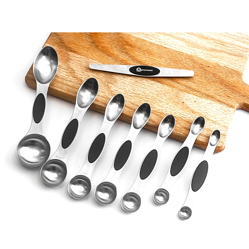 Magnetic Measuring Spoons Set of 8 Stainless Steel Tablespoon