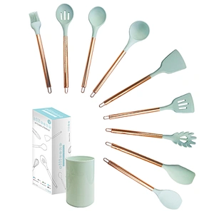 Rose gold metal 11 Pieces Slicone Kitchen  Utensils cooking Utensils kitchen Accessories
