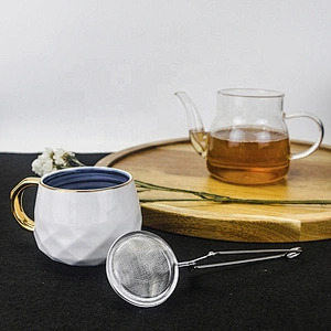 High quality stainless steel mesh ball shape tea infuser tea strainer with Handle