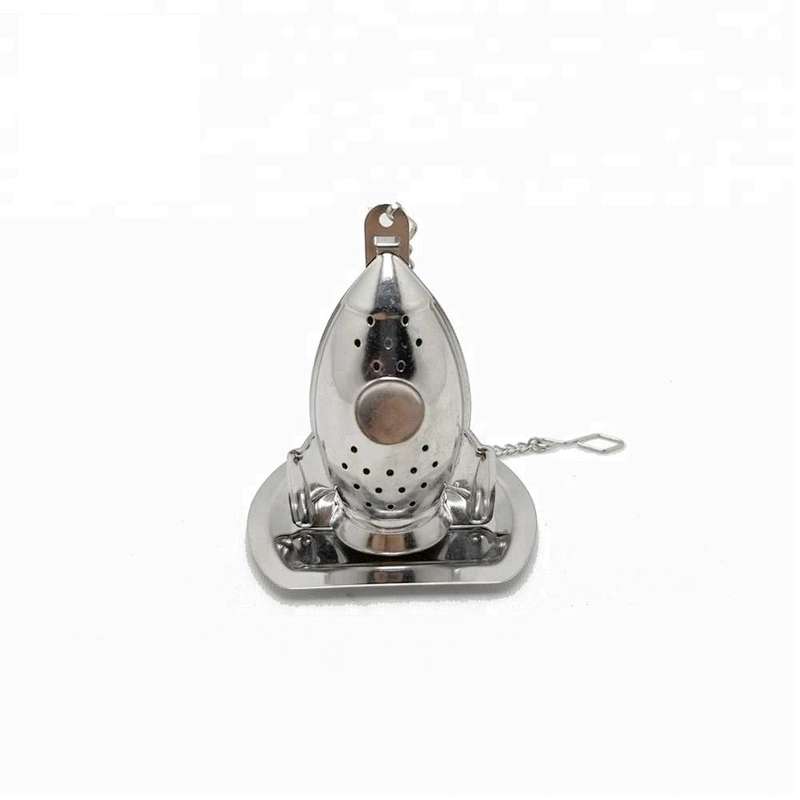 High quality stainless steel rocket shape tea infuser with chain
