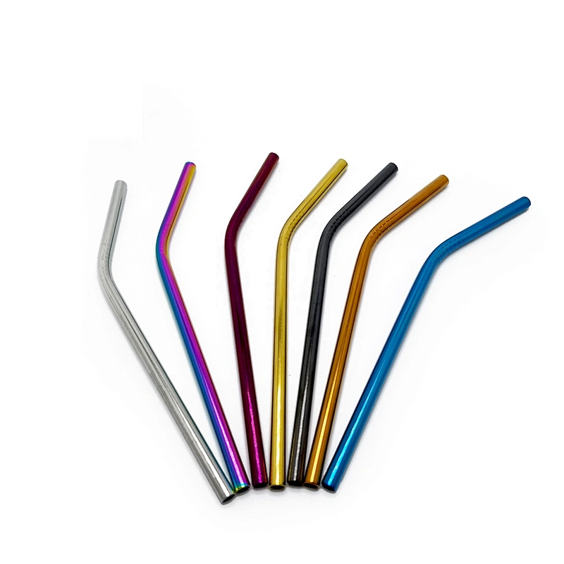Environmental high quality reusable stainless steel 8*215mm drinking straw