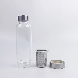 Wholesale drinking water bottle with stainless tea infuser