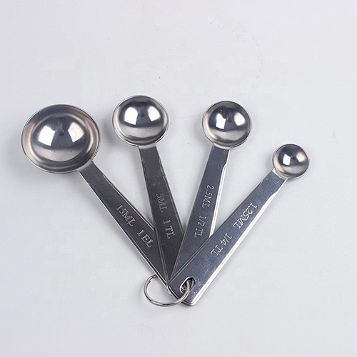 Hot selling stainless steel 4 pcss tea measuring spoon set