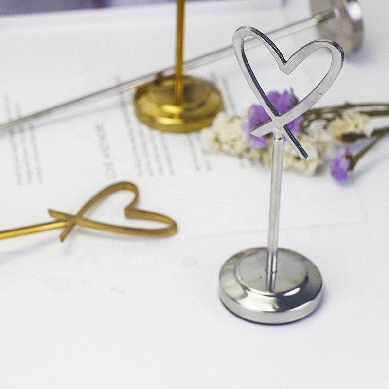 Heart shape menu card holder stand outdoor menu holder China manufacturer