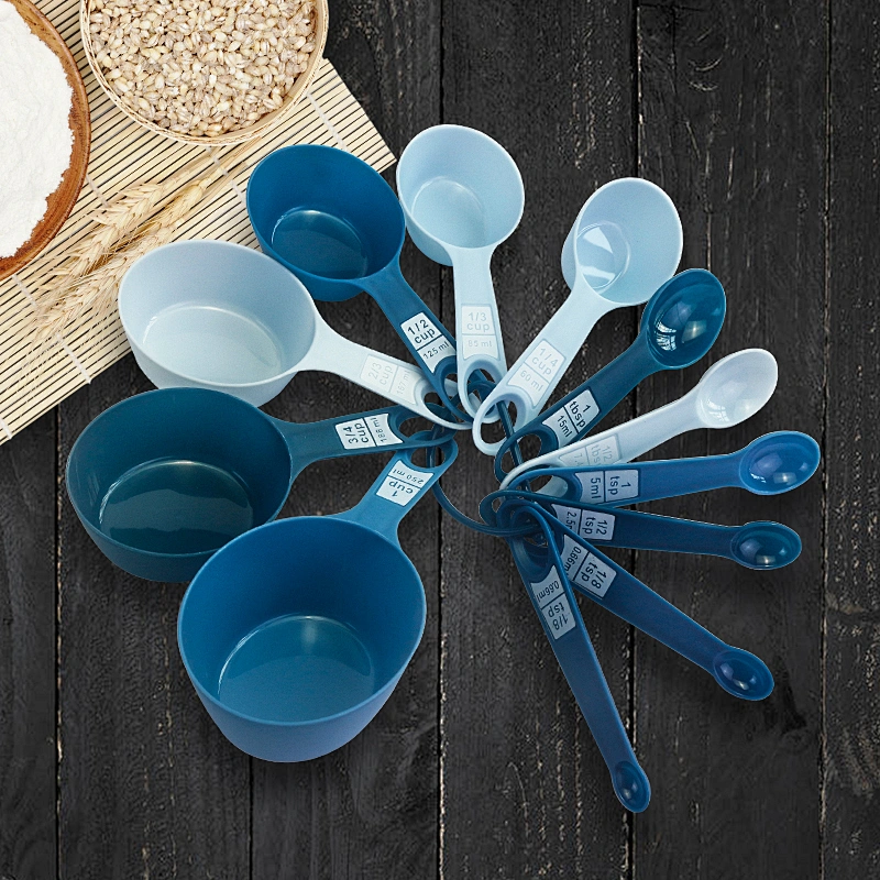 12 pieces plastic spoon measurement spring chef measuring spoons fancy measuring cups and spoons