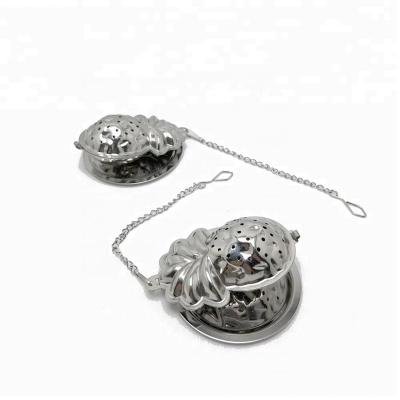 High quality stainless steel pineapple shape tea infuser with chain