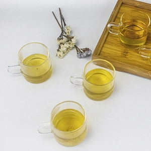 80-120 ML  heat resistant glass tea coffee cup juice mug with handle