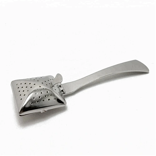 Novelty stainless steel square shape tea infuser tea strainer with handle