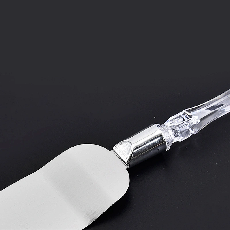 Pizza Shovel cutter stainless steel crystal handle Wedding Cake Knife and Server kitchen gadgets pastry cutter