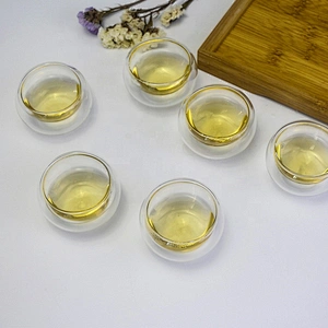 Favorable price new design factory customized glass mug drinking double wall glass cup