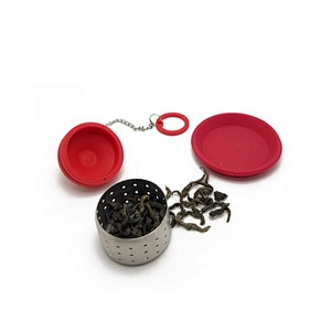 Small gift silicone and stainless steel tea infuser