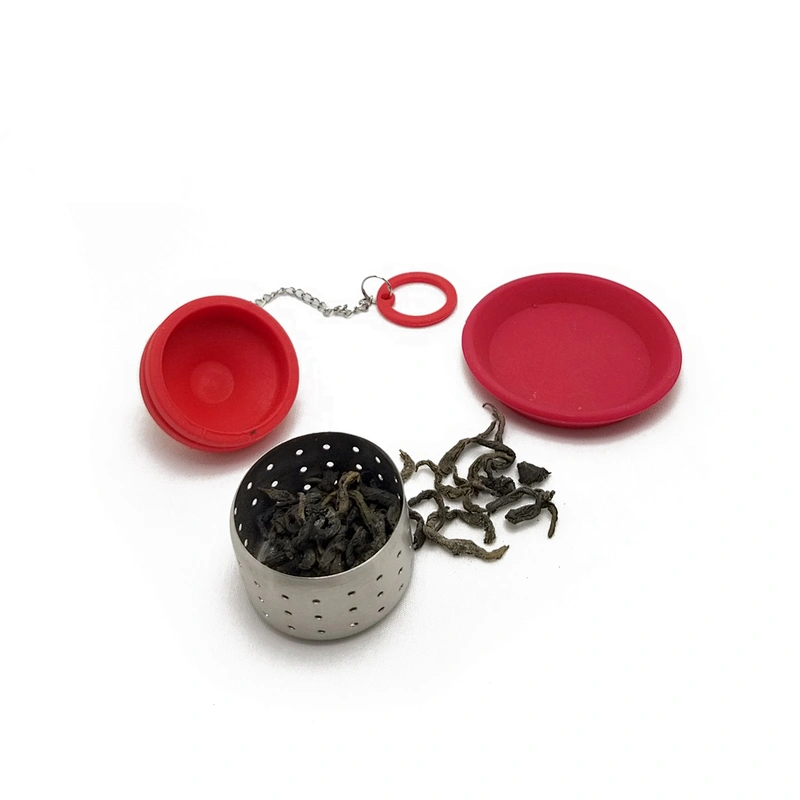 Small gift silicone and stainless steel tea infuser