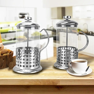 Different volume French Press glass Coffee maker with stainless steel filter