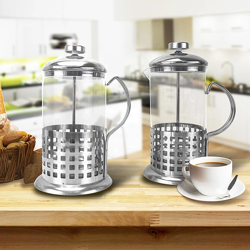 Different volume French Press glass Coffee maker with stainless steel filter