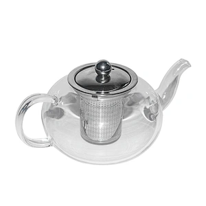 high borosilicate teapot heat resistant glass tea pot with with Removable Infuser Tea Maker Transparent