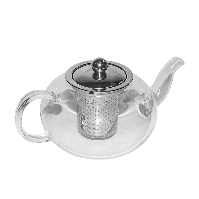 high borosilicate teapot heat resistant glass tea pot with with Removable Infuser Tea Maker Transparent