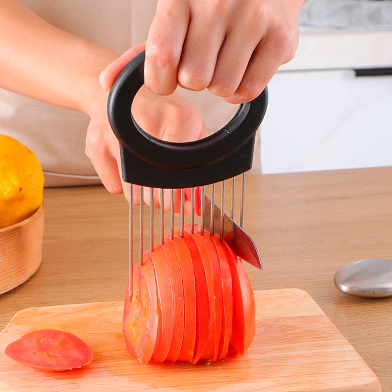 kitchen accessories gadgets tool stainless steel Onion Tomato Lemon Slicer Chopper machine cutter with soap