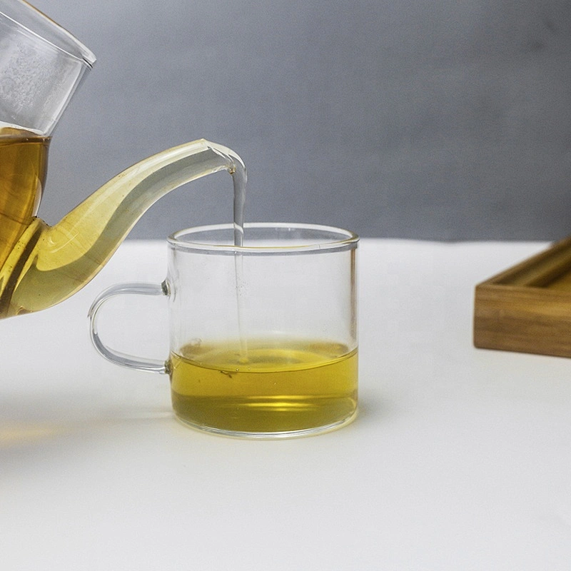 80-120 ML  heat resistant glass tea coffee cup juice mug with handle