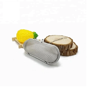 High quality stainless steel rectangle shape tea spice infuser with chain