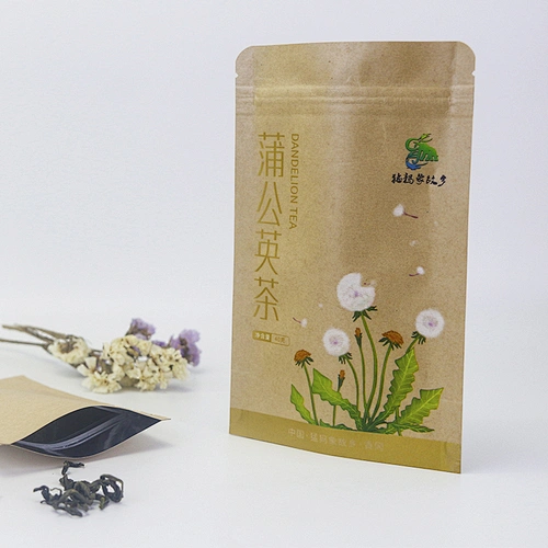 Customizing standing biodegradable tea bag kraft paper bag