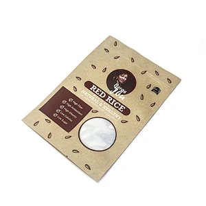 custom printing wholesale stand packing biodegradable tea kraft paper bag