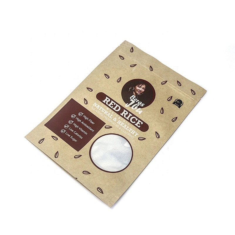 custom printing wholesale stand packing biodegradable tea kraft paper bag