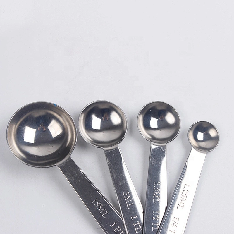 Hot selling stainless steel 4 pcss tea measuring spoon set