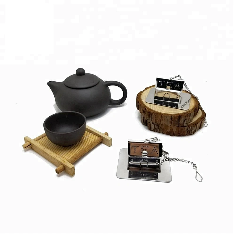 Wholesale stainless steel mini house shape tea infuser tea strainer with chain