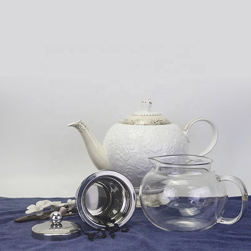 304 stainless steel  tea infuser strainer with different size basket tea filter tea maker with lid