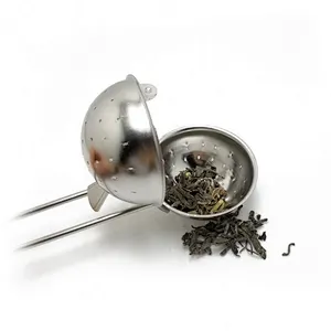 Food grade stainless steel ball shape tea infuser with short handle