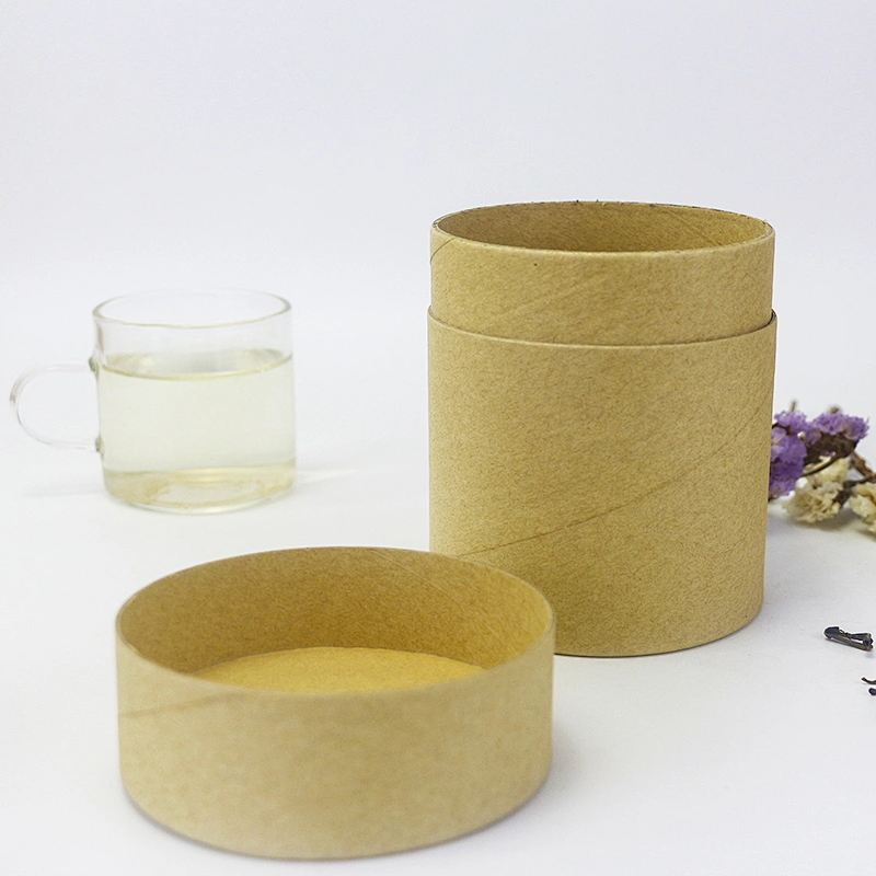 Kraft Paper box tube tea container gift Paper Tea Box
