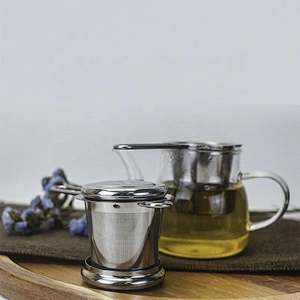 2 pcs Tea Infuser set 304 Stainless Steel with two Handles for Hanging on Teapots, Mugs